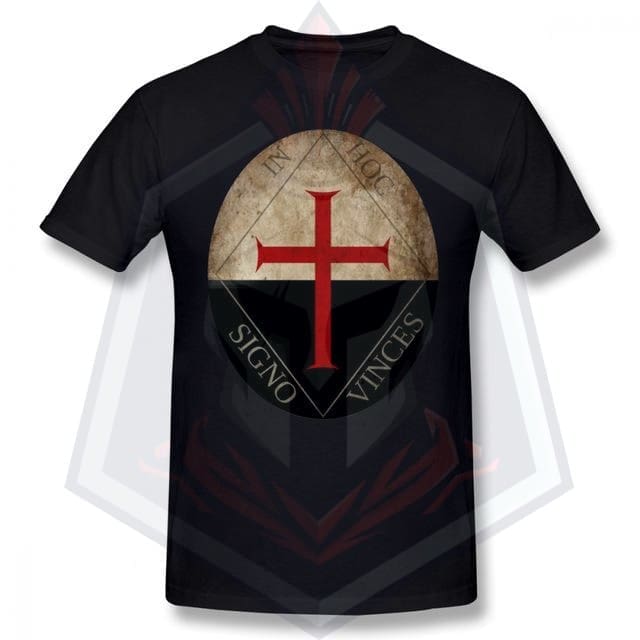 T-shirt Deus Vult - Croix Des Templiers Et Croix De Jérusalem - Coupe Classique Et Confortable